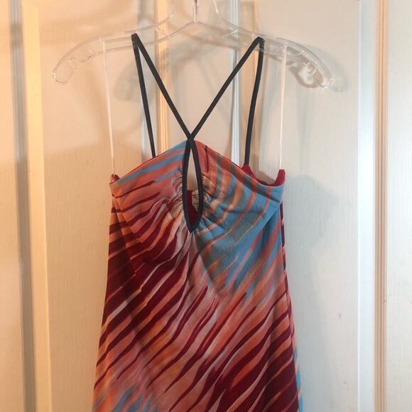 Robe Shama Stretch Crinkle Keyhole Dress S - Picture 12 of 14